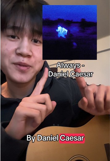 "Always" Tutorial - @DanielCaesar #fyp #guitartok #tutorials #singing...