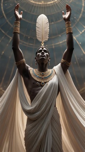 ( Shu ) ( 𓆄𓅱𓀭 ) was the ancient Kemetic or Egyptian 🇪🇬 god of air 💨, wind, and light 💡 , who separated the earth 🌏(Geb) from the sky 🌌(Nut) to create space for life. As one of the primordial gods, he was the son of the creator god Atum and husband to his sister, the goddess ( Tefnut ) the goddess 🙌🏽 of moisture 💦. Shu is often depicted as a man with feathers on his head or, in some cases, as a lion 🦁( Shu ) and his twin sister, ( Tefnut ) ( moisture) 💦 were born from the creator go