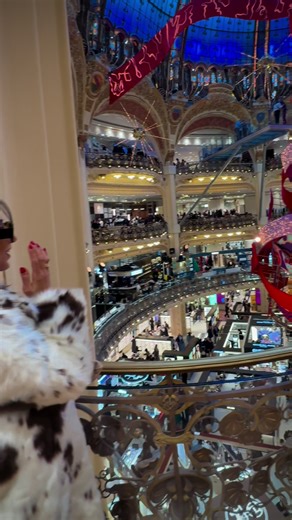 It’s just a mall in Paris 😳✨ #fyp #gallerieslafayette #paris #france #christmas