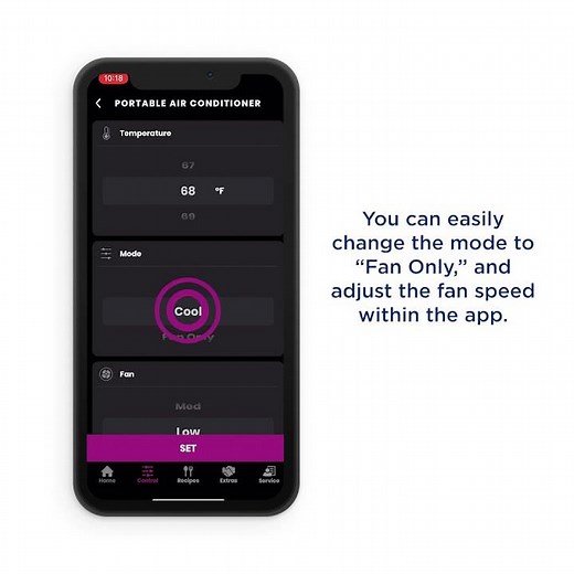 GE Appliances with SmartHQ Portable AC Fan