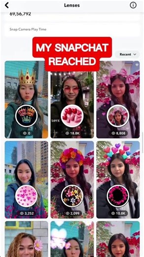 My Snapchat Account Reached 😍 ✨ | Sagar Lens Creator | #arlenses #lens #filters #ar