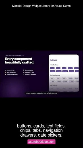 Material Design Widget Library for Axure Demo