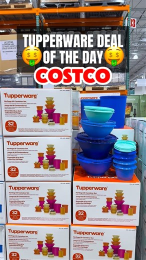 Costco just dropped a deal you’ll use every day — the Tupperware 32-Piece Set is $15 off, now $54.99! Airtight, stackable, and built to last, these containers keep your meals fresh and your fridge organized. Meal prep just got an upgrade — share this with a friend before the deal ends. #costcofinds #costcowonders #costcoinfluencer #costco #tupperware #kitchenorganization #mealprep #costcohome #costcodeals | Costco Wonders