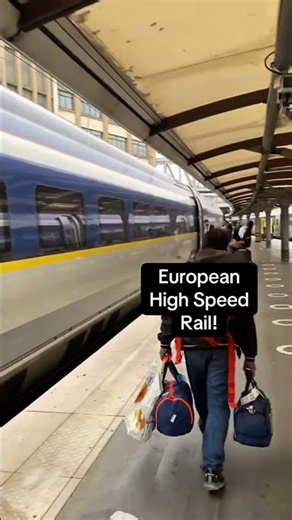 Taking High Speed Rail, the Eurostar, from Paris Gare du Nord to London, UK.