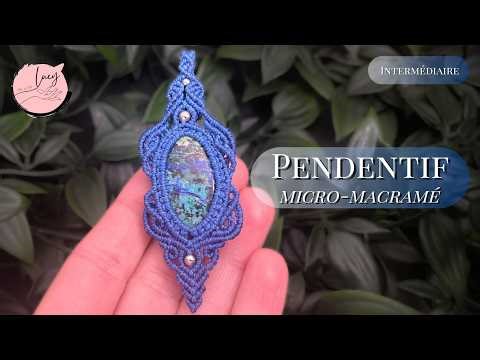 Comment sertir une pierre en micro-macramé | Tutoriel pendentif pas à pas #micromacrame #diyjewelry