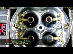 Slow motion video Custom Calibrated Holley Performance Carburetor.