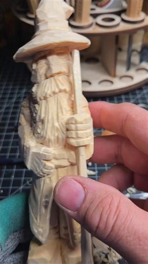 Always carving Wizards #woodcarving #whittling #woodart #fantasyart