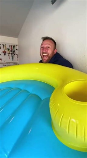 Dad Tried to Inflate a Pool Float Indoors…