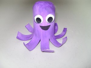🐙 How to Make a Toilet Paper Octopus - simplekidscrafts - simplekidscrafts