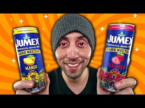 We tried the NEW JUMEX juices with ALCOHOL!!!