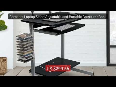 Compact Laptop Stand Adjustable and Portable Computer Cart with Sto... — Top Rated 2026 | Buy Now!