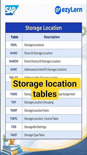 SAP MM Storage Location Tables Explained in 30 Seconds