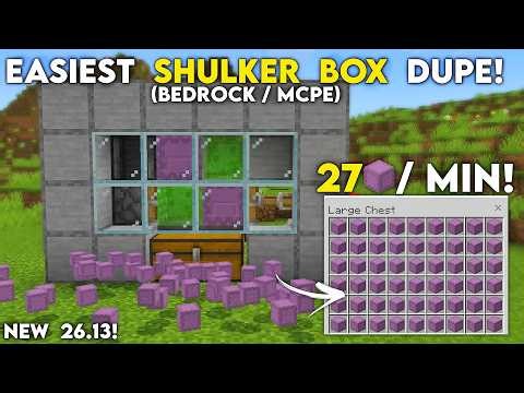 NEW 26.13 SHULKER BOX DUPLICATION GLITCH in Minecraft Bedrock!