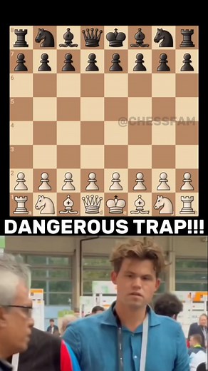 Dangerous opening chess trap!!! . . A very tricky chess puzzle!! White to move and mate in 2. . . #chess #chesstactics #chesspuzzle #chessboard #chessgame #chessplayer #chessmoves #chessmaster #chesslover #checkmate #chesslife #ajedrez #chesspuzzle #chesspiece #chessclub #chesstactics #chessnotcheckers #chesstournament #chessproblems #chessset #echecs #chesspuzzles #chessislife #magnuscarlsen #fide #chesslove #grandmaster #chessmemes | ChessFam