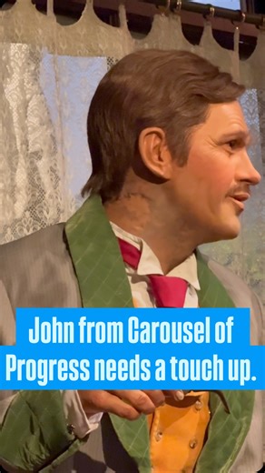 🎢✨ Carousel of Progress or Carousel of “Please Send an Imagineer”? 👀 Our boy John is doing his best… but WOW does he need a touch-up! One scene his neck is two different colors like he forgot to blend his foundation… and then in the next scene his mouth is like, “movement? never heard of that.” 😅 Disney, we LOVE this classic attraction — but it may be time to give John a little spa day at the Tomorrowland Spa & Repair Center before the scheduled refurbishment. ✨🔧 🎥 Watch the video and tell 