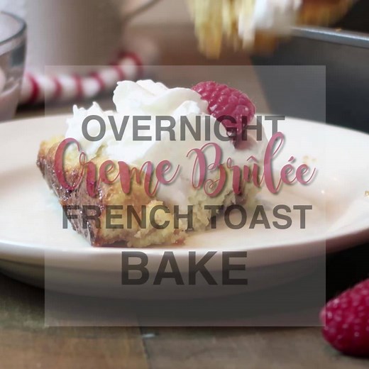 This easy, delicious baked creme brûlée french toast, thanks to its overnight prep, makes busy Holiday mornings a cinch! GET THE RECIPE: https://www.melskitchencafe.com/overnight-creme-brulee-french-toast-bake/ | Mel's Kitchen Cafe