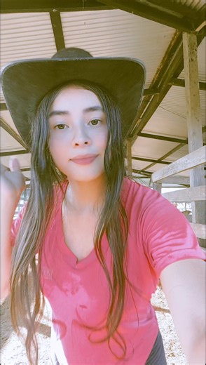Young Woman in Cowboy Hat Shows Stylish Outdoor Poses