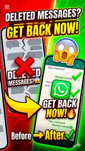 Restore Deleted Messages in 5 Seconds 😱🔥 #shorts