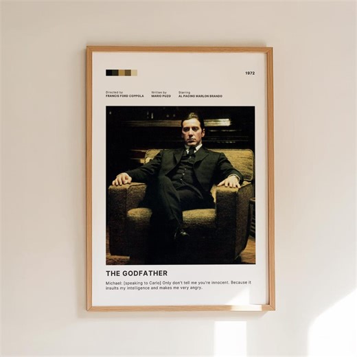 The Godfather 1972 Movie Poster – Al Pacino – Michael Corleone Quote Print – Francis Coppola Film Art - Etsy