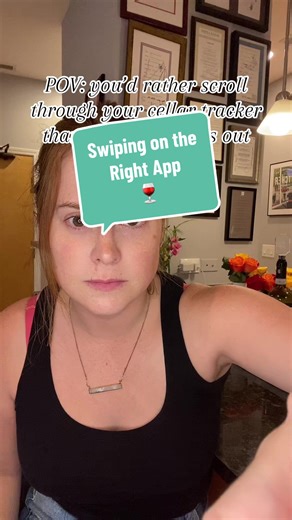 One app that won’t disappoint you - happy choosing! 🍷🩷 #single #dating #cheers #winesnob #winelover #singleAF #datingapps