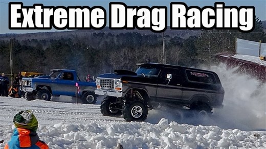 VIDEO: Wisconsin Ski Resort Hosts Uphill Truck Drag Race