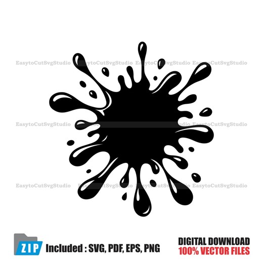 Paint Splash SVG: Ink Splatter Vector Grunge Cricut PNG Printable Design (digital Download) - Etsy