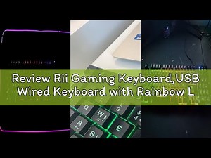 Review Rii Gaming Keyboard,USB Wired Keyboard with Rainbow LED Backlit Mechanical Feeling for Workin
