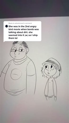 Drawing Willow and Bomb from Angry Birds 2