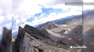 28K views · 421 reactions | At 14,137 feet, the air is thin and there’s snow most of the year. This terrifying video shows Nick Holub climbing Capitol Peak (Colorado) earlier this year: | AccuWeather | Facebook