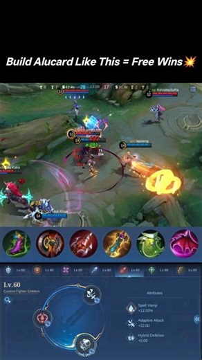 alucard build use like this 🔥#mlbb #5vs5 #mlbb #shorts #viral#mobilelegends