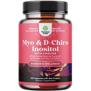 Myo-Inositol & D-Chiro Inositol Capsules - Choline Inositol Supplement for Cycle and Fertility Support - Womens Hormone Balance Supplement with Myo & D-Chiro Inositol Plus Choline Bitartrate