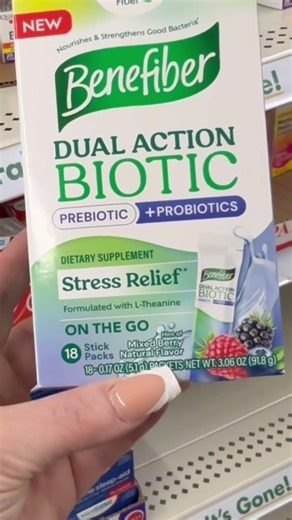 NEW BENEFIBER PREBIOTIC /PROBIOTIC STRESS RELIEF 18 PACKS $1.25 #probiotics #prebiotics #dollartree