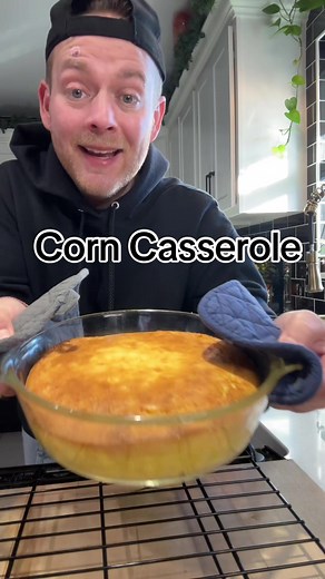 Seriously #easyrecipe for Corn Casserole. Corn Pudding, or Corn Soufflé 😁 #tryit #corncasserole #cornpudding #cornsouffle #fyp