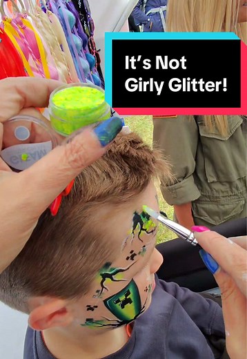 Minecraft Creeper Face Paint Tutorial with Unique Glitter