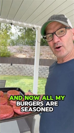 Fastest way to season hamburgers!!! #dad #grill #cooking