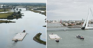 the world's largest floating office arrives in rotterdam