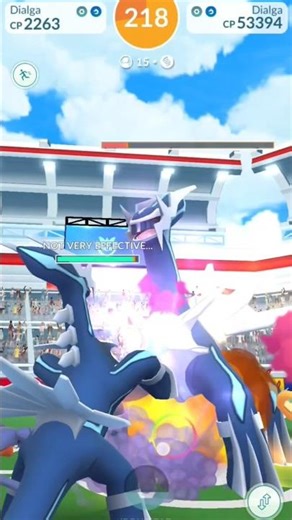 Dialga VS Dialga battle in raid #shorts #pokemon