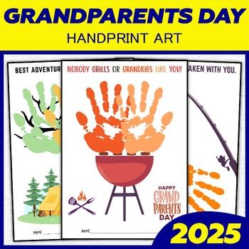 Grandparents Day Printable Handprint Art - Grandparents Day Crafts for Kids