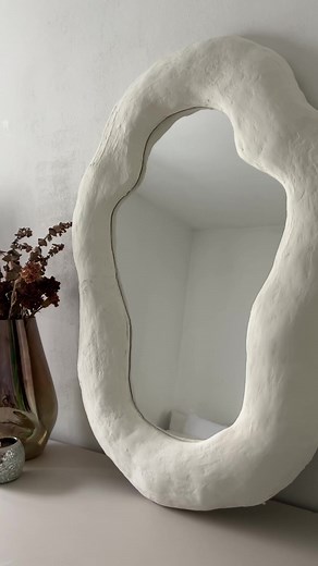 took me days to make this mirror but I’m proud of how it turned out 💕 #diy #howlscastle #mirrorframe #claymirror #giftideas #homedecor