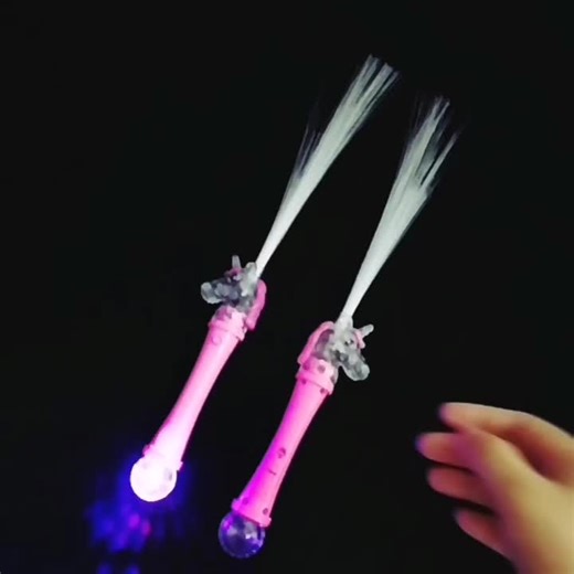 LED Unicorn Fiber Optic Wand Kids Party Favor Light-Up Toy Fantasy Glow Stick for Projections for Magical Ball and Events