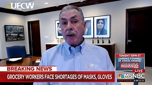 WATCH: UFCW President Marc Perrone talked with MSNBC's Steve Kornacki about why it's important that food workers and customers all have access to masks while they are in stores. "If we're going to stop the transmission of the disease, if we’re going to get back to a normal society, we as a group have to do this." | United Food and Commercial Workers International Union