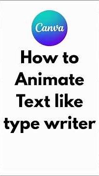 Typing text Animation Effect in canva | Typewriter Effect #shorts #CanvaHacks