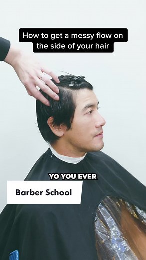 Tell your barber to do this if you want a nice flow on the sides of your hair. This technique is called cross graduation and it’s used by your barber when they want to create layers and flow. #barber #barbershop #menshair #mensgrooming #longhair #asianhair #skinfade #fade #haircut #comedy #nycbarber