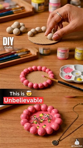 DIY Jewelry Tray with Super Clay 💖 | Easy Craft Idea #diy #trinkets #handmade #artandcraft