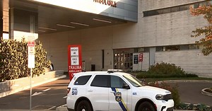 Police looking for driver accused of a hit-and-run outside an emergency room in West Philadelphia