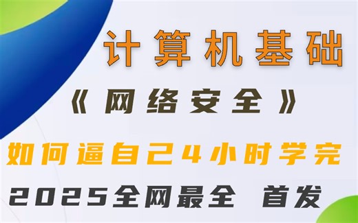 【计算机基础】2025年B站年度最详细的计算机基础教程从入门到精通零基础，全套入门级全套完整课程，考试，加强都可以参考