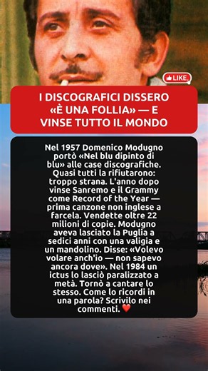 La canzone che nessuno voleva pubblicare — e che cambiò per sempre la musica italiana
