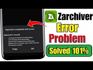 How to fix zarchiver operation completed with errors | Operation completed with errors zarchiver