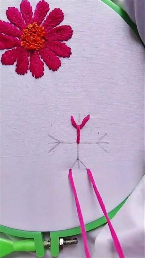 very easy flower 🌼 design needle work embroidery