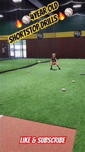 4 year old putting in work with infield drills #baseball #drill #shortstop #hardwork #training